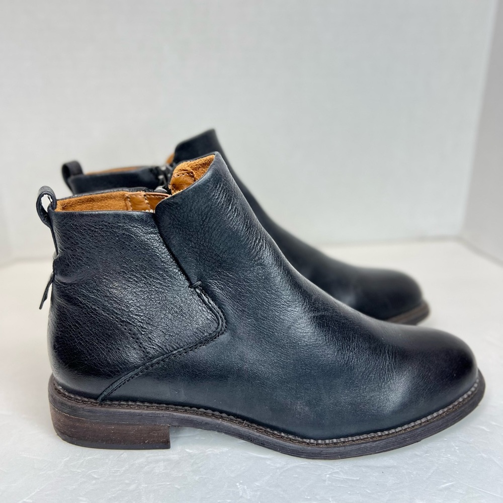 Franco Sarto Womens Hyla Black Leather Ankle Boots Size 8 Superb! Barely Worn..! - Picture 2 of 13